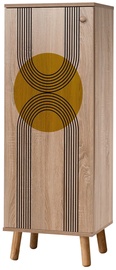 Apavu skapis Kalune Design Vegas S 907, melna/ozola, 38 cm x 50 cm x 135 cm