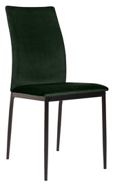 Ēdamistabas krēsls Weyer Velvet, melna/tumši zaļa