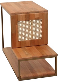 Журнальный столик Kalune Design 1039-2, дубовый/светло-коричневый, 80 см x 37 см x 57 см