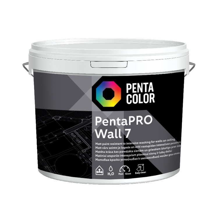 Värv Pentacolor PentaPro Wall 7, valge, 5 l
