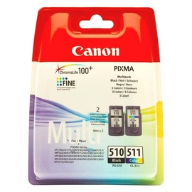Printera kasetne Canon PG-510/CL-511, zila/melna/dzeltena/violeta, 18 ml