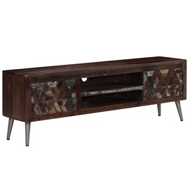 TV-laud VLX Solid Reclaimed Wood 245914, pruun, 1400 mm x 300 mm x 450 mm