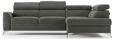 Stūra dīvāns Homede Malo R, grafīta, labais, 268 x 201 cm x 93 cm