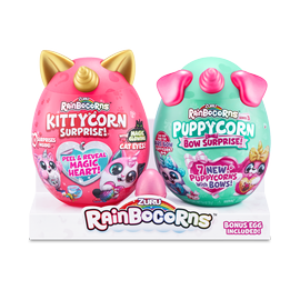 Mīkstā rotaļlieta Rainbocorns Sparkle Heart Surprise Combo, 5 series, zaļa/rozā, 27 cm