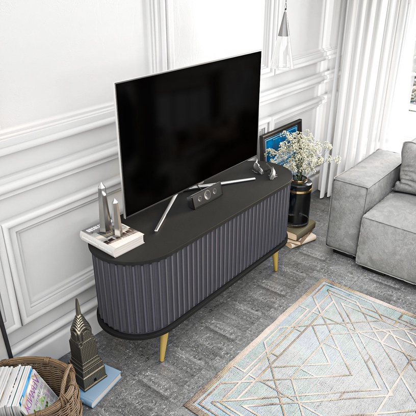 TV-laud Kalune Design Stor, antratsiit/must, 140 cm x 43 cm x 64 cm