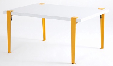 Журнальный столик Kalune Design Neda, белый/желтый, 600 мм x 900 мм x 450 мм