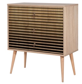 Komoda Kalune Design Trio 220, įvairių spalvų/ąžuolo, 40 x 80 cm x 90 cm