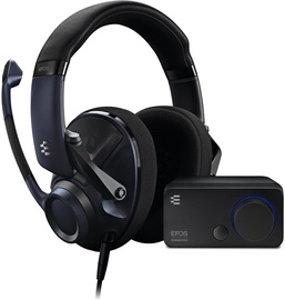 Vadu spēļu austiņas EPOS H6 PRO Audio Bundle with Sound Card, melna
