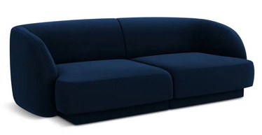 Dīvāns Micadoni Home Miley Velvet, zila, 184 x 85 cm x 74 cm