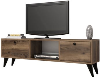 ТВ стол Kalune Design Serenat, черный/ореховый, 1380 мм x 295 мм x 426 мм