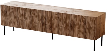 TV staliukas Cama Meble Jungle, juodas/ąžuolo, 190 cm x 40 cm x 59.5 cm