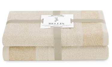 Dvieļu komplekts vannas istaba AmeliaHome Bellis, bēša, 50 x 90 cm/70 x 130 cm, 2 gab.