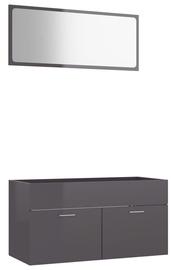Комплект мебели для ванной VLX 804808, серый, 38.5 x 90 см x 46 см