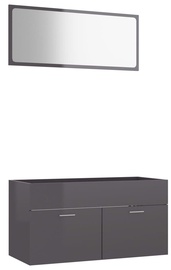 Vannitoa mööblikomplekt VLX 804808, hall, 38.5 x 90 cm x 46 cm