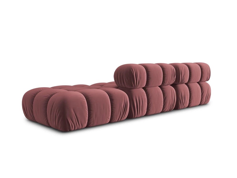 Mooduldiivan Micadoni Home Bellis Velvet, roosa, parem, 282 x 94 cm x 63 cm