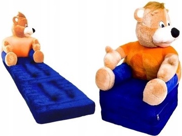 Bērnu krēsls Bear XXL, zila/brūna, 450 mm x 850 mm