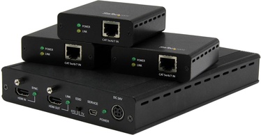 Videosignaali jagaja StarTech 3-Port HDBaseT Extender Kit with 3 Receivers - 1x3 HDMI over CAT5e Splitter - Up to 4K, 4096 x 2160