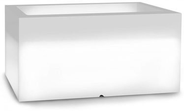 Lillepott Monumo Lungo Light, polüeteen, 75 cm x 35 cm, valge