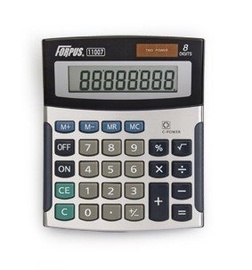 Kalkulators Forpus 11007, melna/pelēka