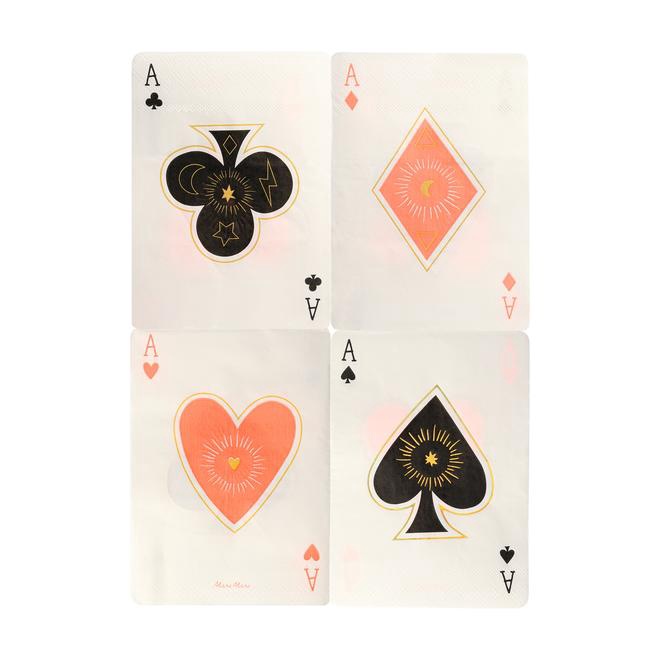 Бумажные салфетки Meri Meri Magic Aces, 152 мм x 107 мм, многоцветный, 16 шт.