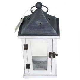 Küünlahoidja 4Living Porvoo, puit/metall, Ø 15.5 cm, 29 cm, valge/hall