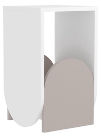 Журнальный столик Kalune Design Nun, белый/светло-коричневый, 32 см x 32 см x 55 см