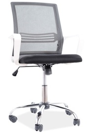 Biroja krēsls Q-844, balta/melna/pelēka