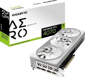 Videokarte Gigabyte GeForce RTX 4070 GV-N4070AERO OCV2-12GD, 12 GB, GDDR6X