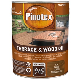 Eļļa Pinotex Terrace & Wood Oil, tīkkoks, 3 l