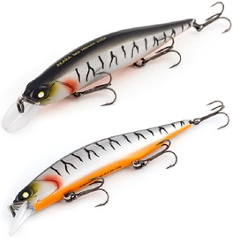 Воблер Akara Best Minnow 100SP A109, 10 см, 15 г, серебристый/черный/oранжевый