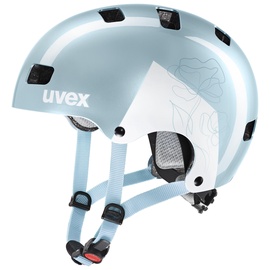 Skrituļslidotāja ķivere Uvex Kid 3, 51-55 cm, balta/gaiši zila