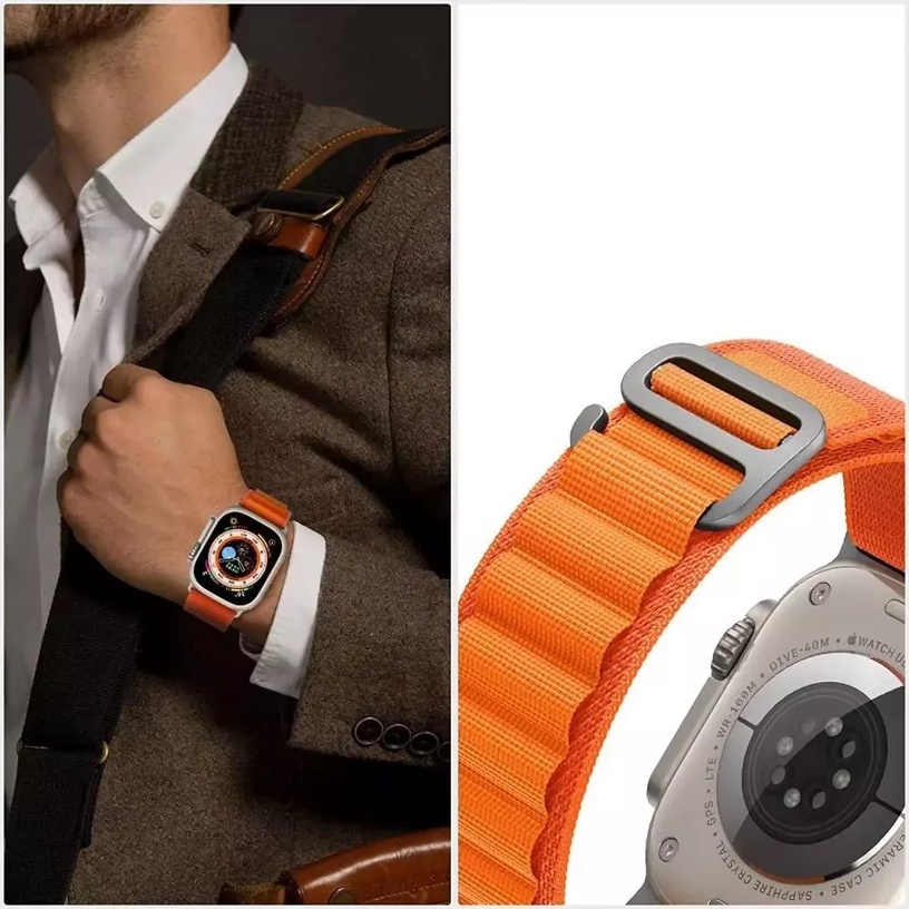 Ремешок 4kom.pl Pro Band for Apple Watch 4/5/6/7/8/SE (38/40/41 mm), oранжевый