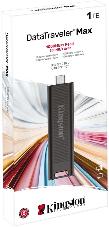USB zibatmiņa Kingston DataTraveler Max, melna, 1 TB