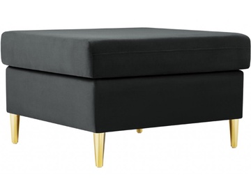 Пуф Micadoni Home Moghan Velvet, золотой/темно-серый, 70 см x 70 см x 45 см
