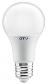 Лампочка GTV LED, A60, нейтральный белый, E27, 9.5 Вт, 900 лм