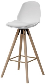 Bāra krēsls, balta/ozola, 49 cm x 46.5 cm x 105.5 cm