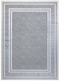 Ковер Hakano Mosse Frame 2, белый/серый, 300 см x 70 см