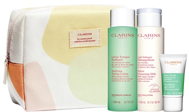 Sejas kopšanas līdzekļu komplekts sievietēm sievietēm Clarins Cleansing Essentials, 415 ml