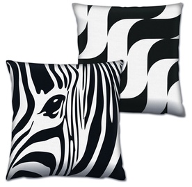 Декоративная подушка Mioli Decor Set AB-4572-4681, белый/черный, 43 см x 43 см, 2 шт.