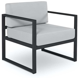 Садовый стул Calme Jardin Nicea, серый/антрацитовый, 65 см x 70 см x 76 см