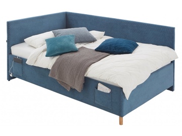 Кровать одноместная Cool, 90 x 200 cm, синий, с решеткой