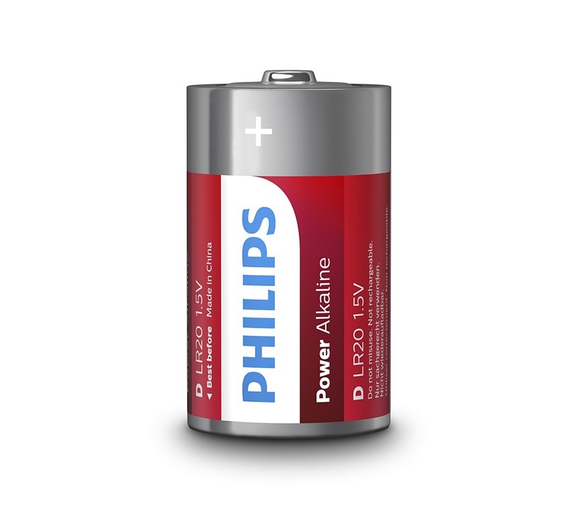 Baterijas Philips, LR20, 1.5 V, 2 gab.