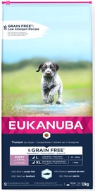 Sausā suņu barība Eukanuba Grain Free Puppy, zivs, 12 kg