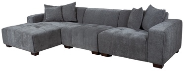 Stūra dīvāns Home4you Dahlia LC, pelēka, kreisais, 322 x 162 cm x 74 cm