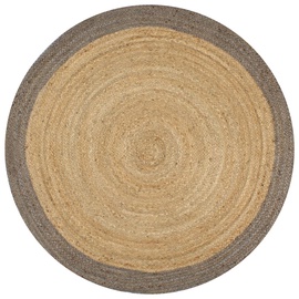 Ковер VLX Handmade Jute 133674, серый/светло-коричневый, 90 см x 90 см