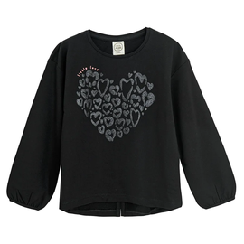 Marškinėliai ilgomis rankovėmis, mergaitėms Cool Club Little Love CCG2712424, juoda, 110 cm