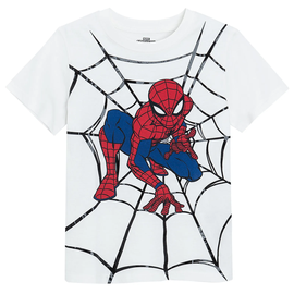 T-krekls pavasaris/vasara, bērniem Cool Club Spider Man LCB2810890, balta, 116 сm