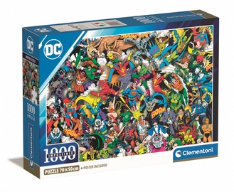 Pusle Clementoni DC Comics Justice League 39863, 50 cm x 70 cm, 1000