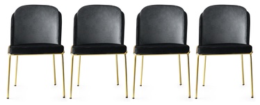 Стул для столовой Kalune Design Dore 101 974NMB1170, золотой/черный/серый, 55 см x 54 см x 86 см, 4 шт.