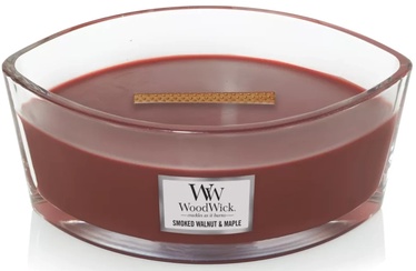 Svece aromātiskās WoodWick Smoked Walnut & Maple Elipsa, 50 - 80 h, 453.6 g, 190 mm x 80 mm